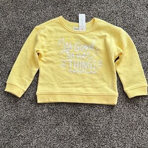 Gymboree Yellow Sweatshirt with Inspiring Message